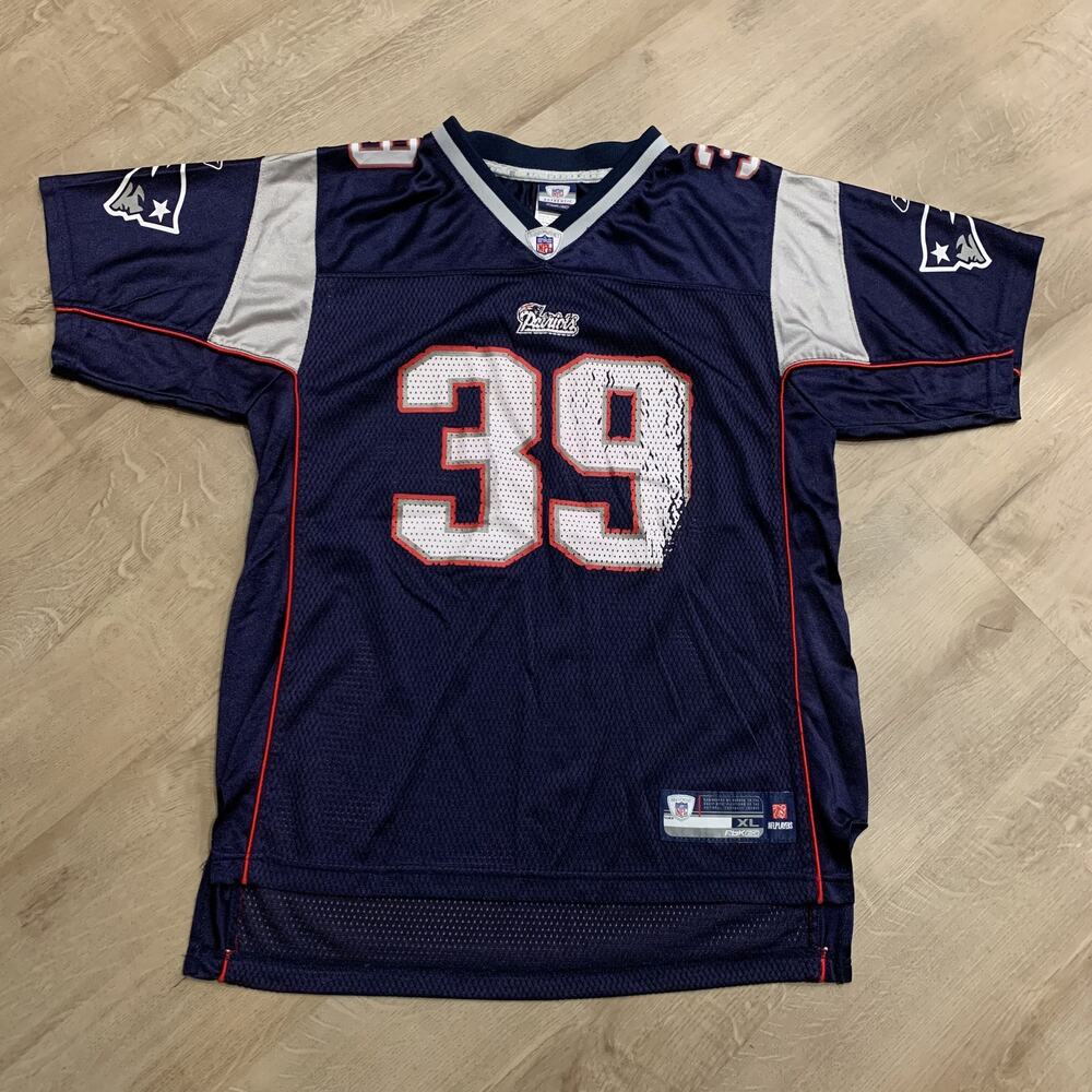 NFL Reebok New England Patriots Laurence Maroney #39 Jersey Youth Boys XL Navy